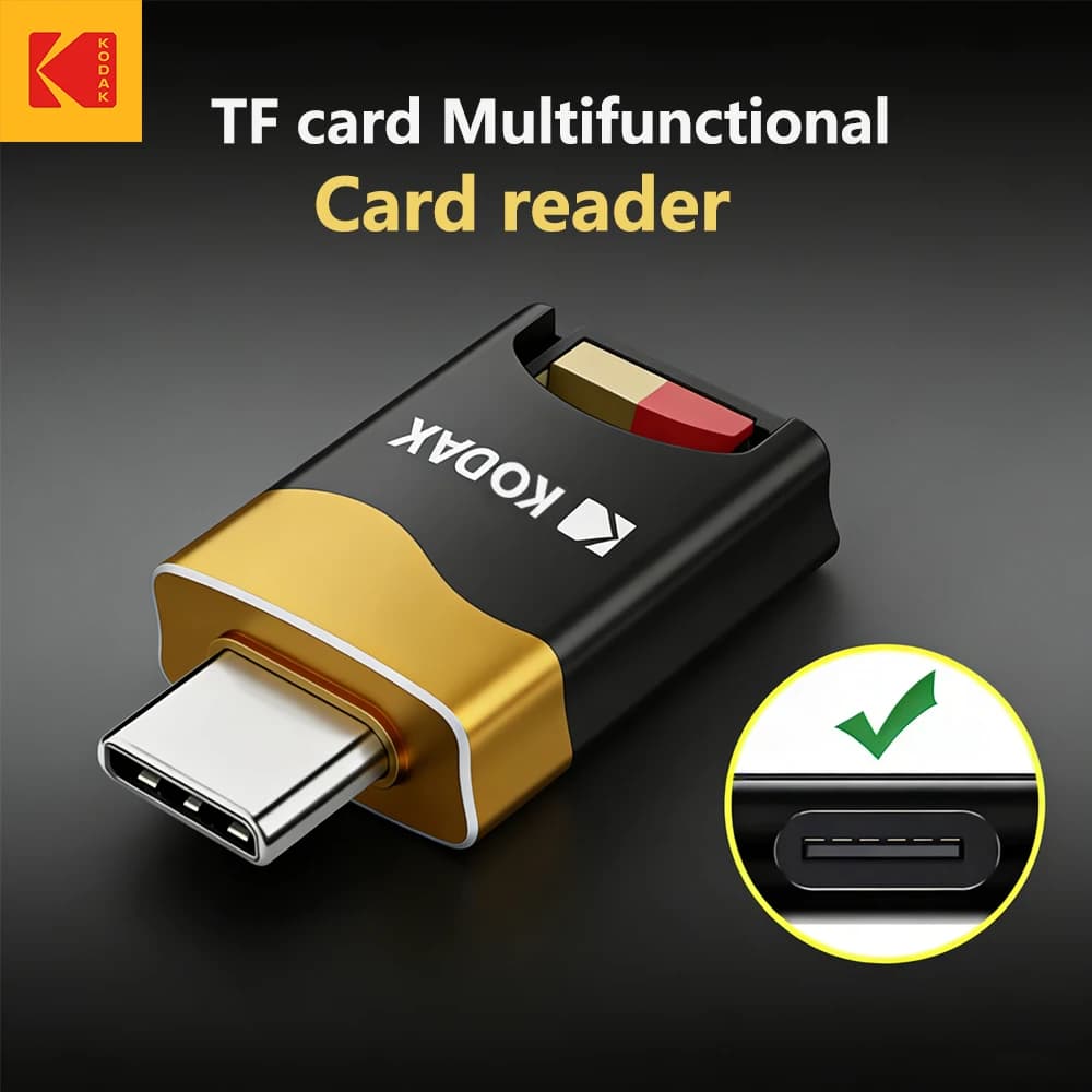 Lettore di schede mobile KODAK Type-C TF USB 3.1 Type-C multifunzione OTG per laptop e telefono