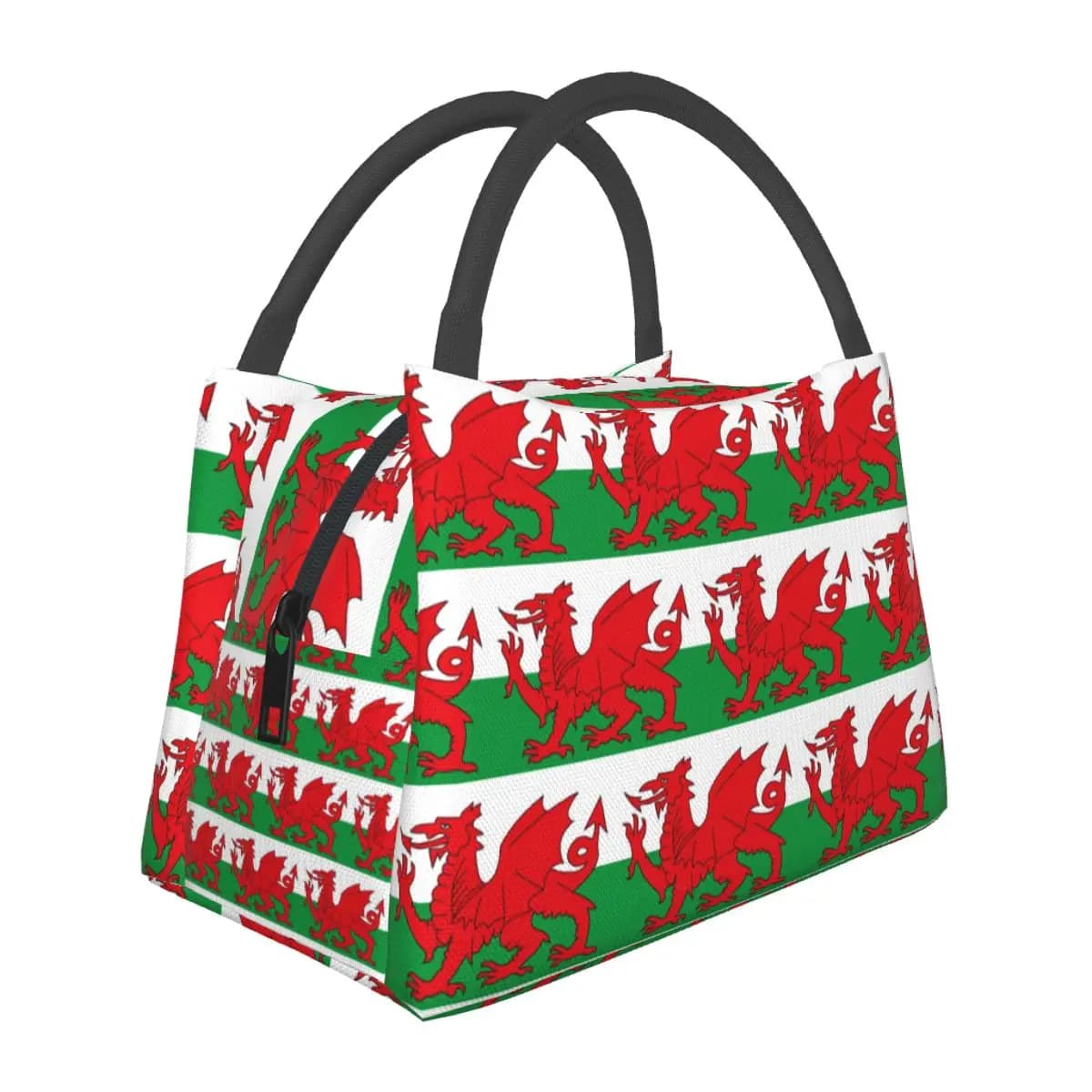 Borsa termica per il pranzo con bandiera del Galles e drago walesiano, per la scuola, picnic, contenitori per alimenti, borsa termica per il pranzo