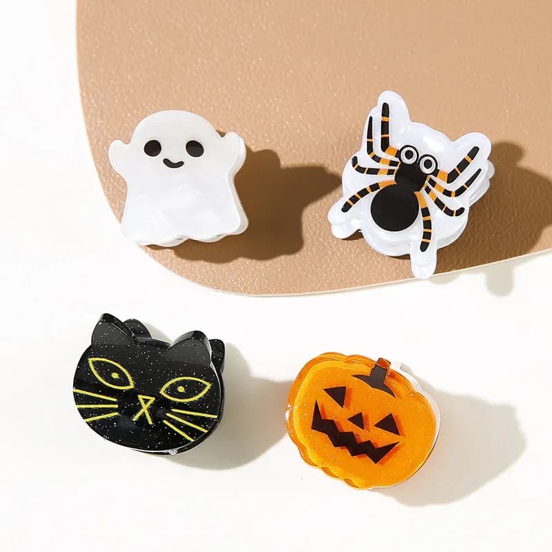 Halloween Hair Extension Catch Cute Mini Catch Clip Cat Spider Ghost Bat Pumpkin Small Hairpin