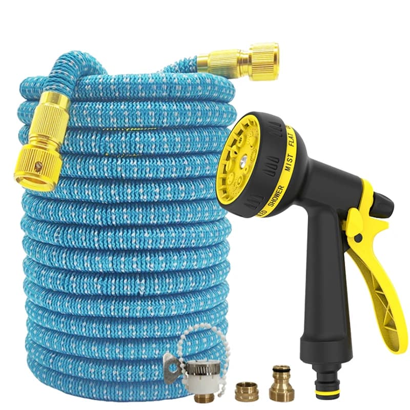 Tubo da Giardino Estensibile da 25-125 Piedi con Giunto da 1/2 Pollice, Dotato di Pistola ad Acqua a 10 Funzioni, per Irrigazione Domestica e Giardino