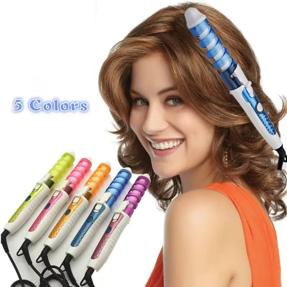 Anti-coating spiral curling iron, electric hair styling plate, gift for women, hairstyle products