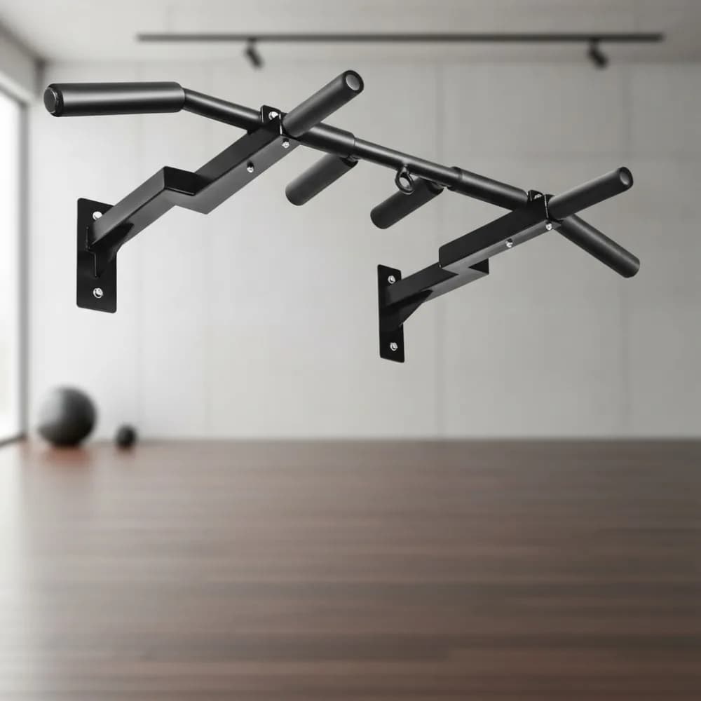 Multi-Length Pull-up Bar for Wall Mounting, 16-24 Inch Adjustable Durable Steel Structure for Home Gym Strength Training