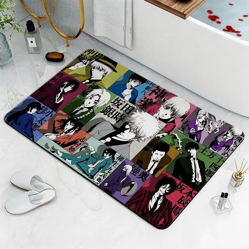 Tappetino Anime G-Gintama in Diatomite Ecologico Antibatterico e Antiodore per Cucina e Bagno