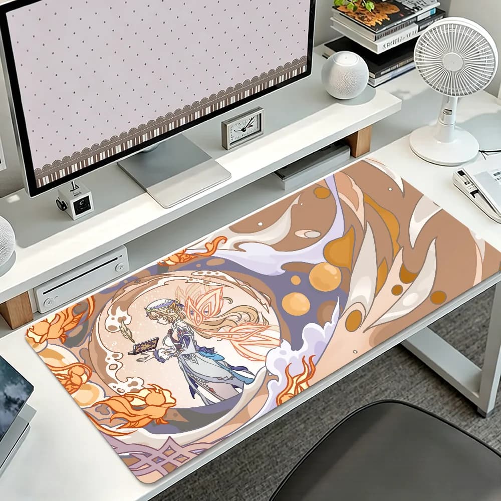 Genshin impact Varka Fanart Durin Mouse Pad Non-slip Thickened MousePad Student Cushion Large Writing Gaming Lockedge Office