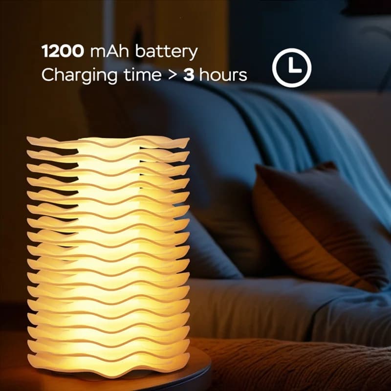AT29-Illuminazione dinamica Lampada da comodino con sensore tattile a luce notturna colorata con design illusione 3D Lampada LED con telecomando a 7 colori