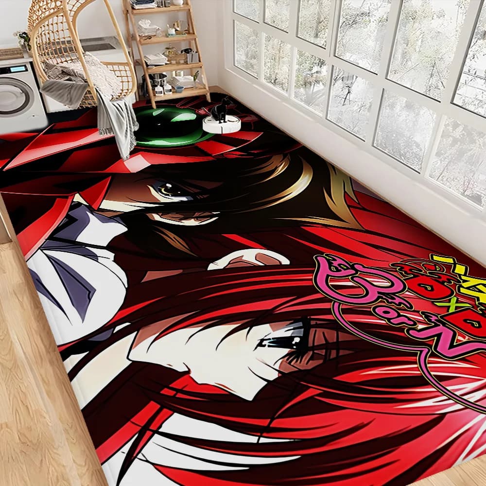 Tappeto da pavimento per gioco DxD della scuola superiore antiscivolo Assorbe acqua Cuscino a striscia lunga Tappetino per camera da letto Tappeto di benvenuto