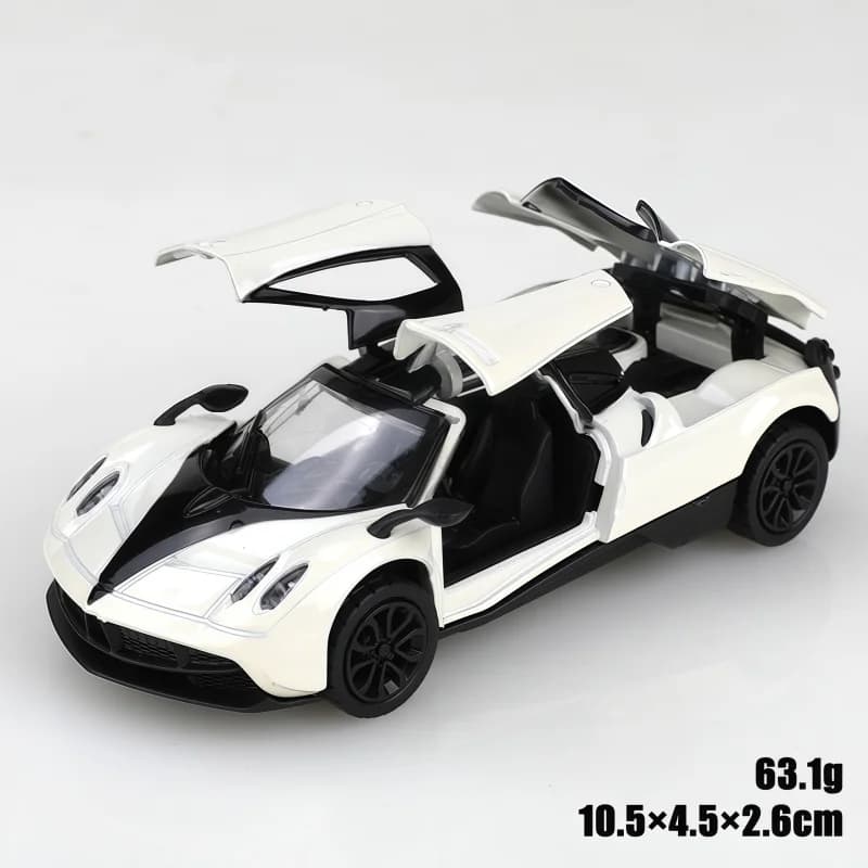Die-casting alloy sports car model, opening door can rebound super sports car toy, suitable for collection, desktop decoration g