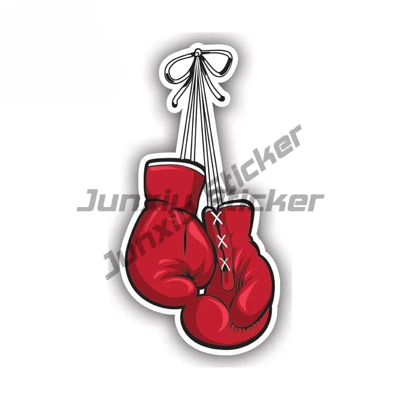 Adesivo per Auto a Forma di Guantoni da Boxe, Decorazione Creativa per Auto, Decalcomania per Casco, Antigraffio, Bella Protezione Solare
