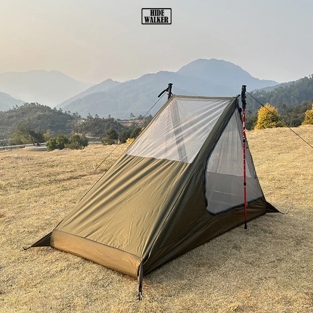 Airy Outdoor Camping Airy Mesh Tent Single Mosquito-proof Trekking Tent Indoor Light Curtain without Ball Backpack 1 Person