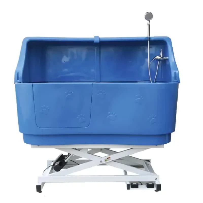 2026 Factory Electric Lifting Plastic Pet Spa Bathtub Dog Grooming Bath With Backside Splasher