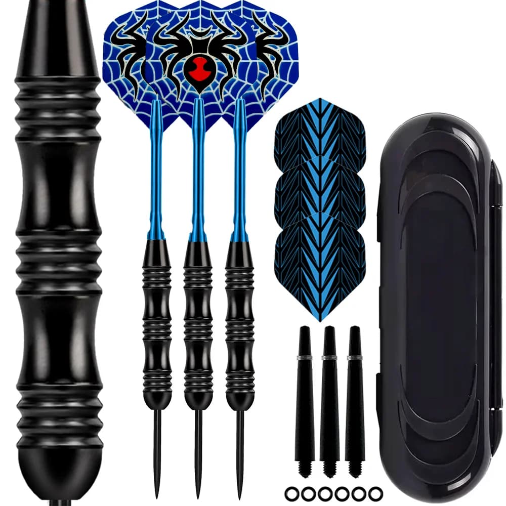 Freccette professionali con punta in acciaio da 3 pezzi da 22 g con aste in alluminio Bellissimi voli per freccette per giochi con freccette con 3 voli extra per freccette