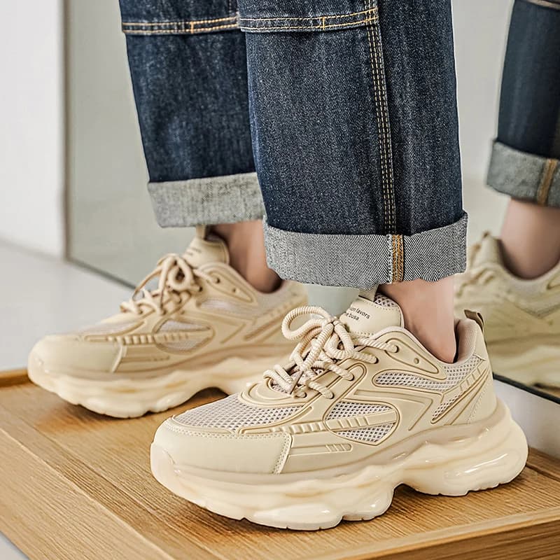 Scarpe sportive versatili alla moda per giovani – Sneakers casual traspiranti con suola morbida per la corsa all'aperto