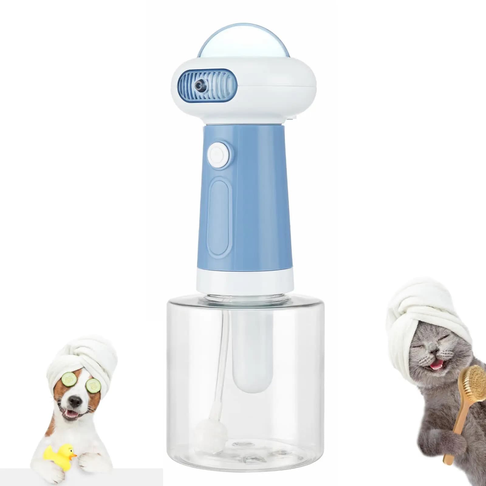 Spruzzatore elettrico per macchina per schiuma per pulizia cani, dispenser elettrico per shampoo per cani, spruzzatore per shampoo per gatti IPX7, forniture per bagnetto per animali domestici automatico