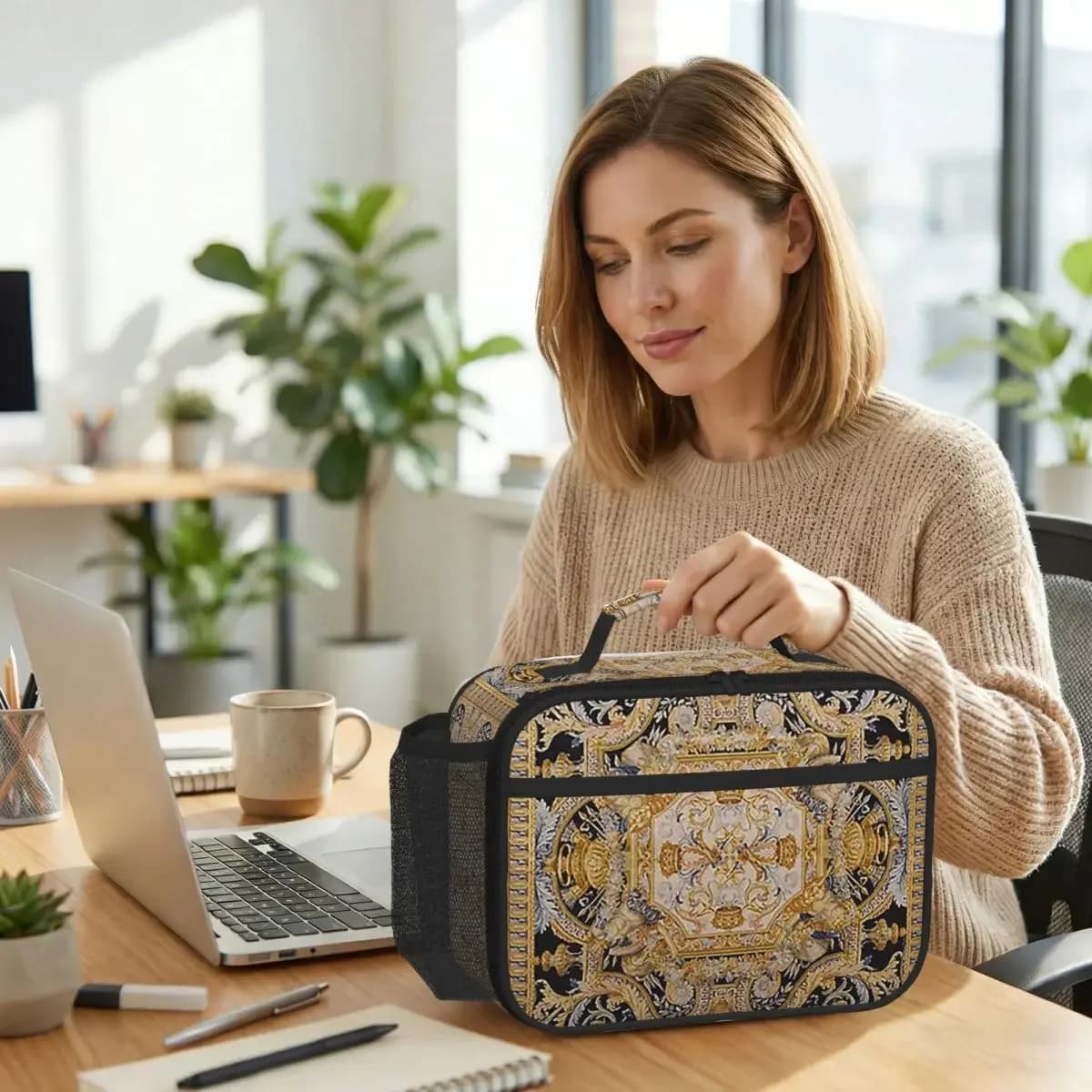 Baroque Madness Insulated Lunch Bag for Women Office Cooler Thermal Food Box Tote Leakproof Lunch Boxes Container