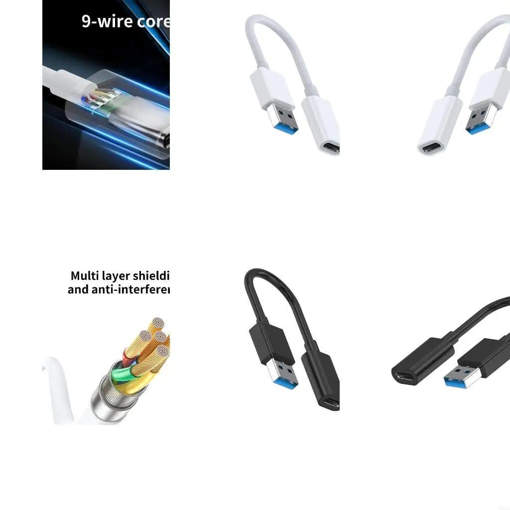 Cavo adattatore USB maschio a USB C femmina 193A 5 Gbps per ricarica rapida e trasferimento dati Cavo conversione per