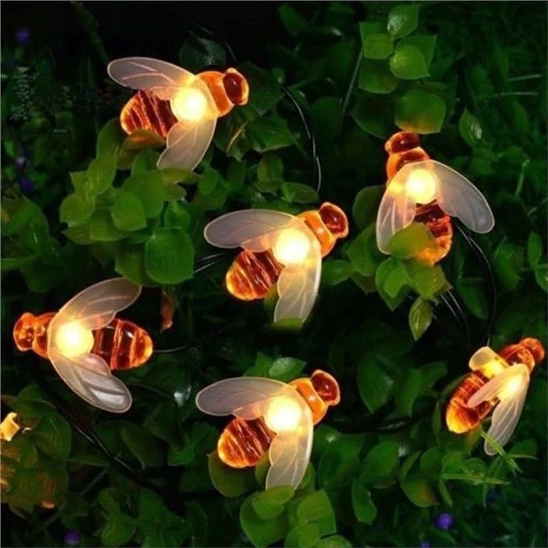 10 LED Honey Bee Led String Fairy Light Outdoor Garden Recinzione Patio Ghirlanda Luci Decorazione della parete Festa di compleanno Decorazioni fai da te