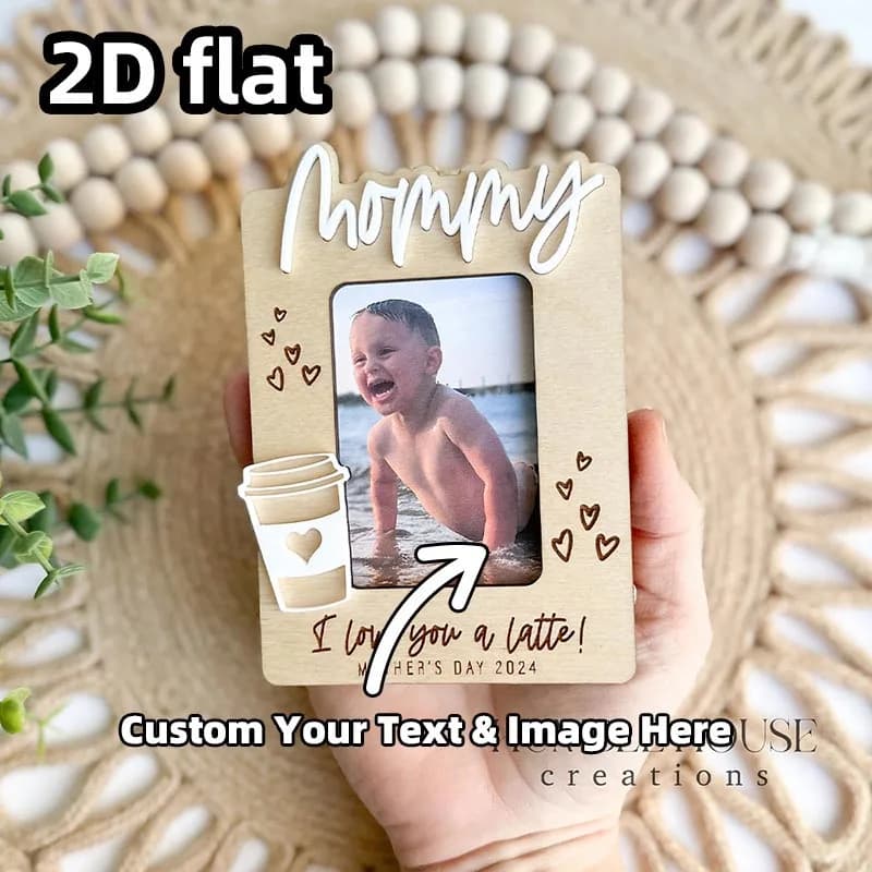 Custom magnetic photo tiles - Mother's Day gift - Wallet photo frame - Festival keepsake for mom, grandma, and grandmas