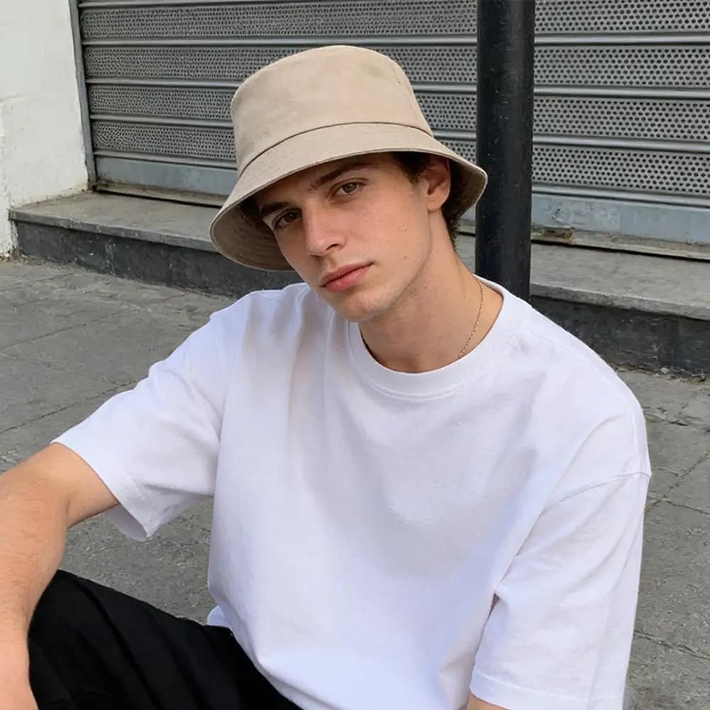 Unisex Solid Plain Bucket Hat Reversible Retro Fisherman Cap Available in Multiple Retro Colors Outdoor Sun Protection Hat