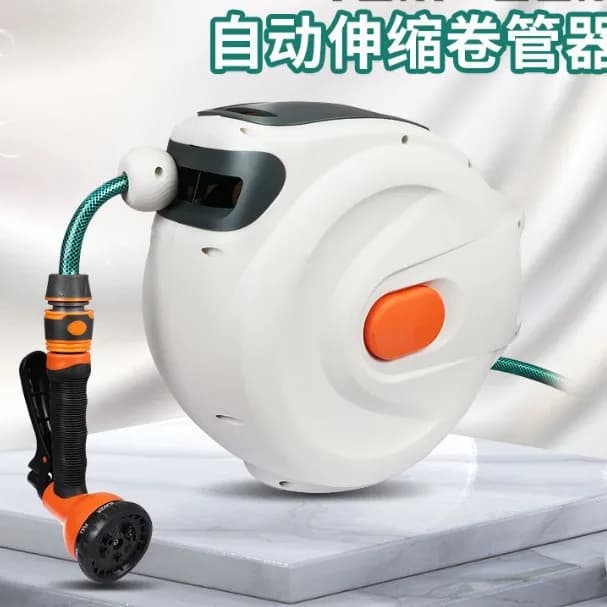 Automatic winding up from 10/20 m/30 m with hose nozzle for 7 models Water hose slow return system for garden car