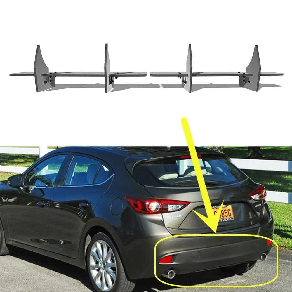 Per Mazda 3 Hatchback GT 2014-2016: Diffusore Posteriore, Spoiler Paraurti, Splitter, Kit Carrozzeria e Accessori