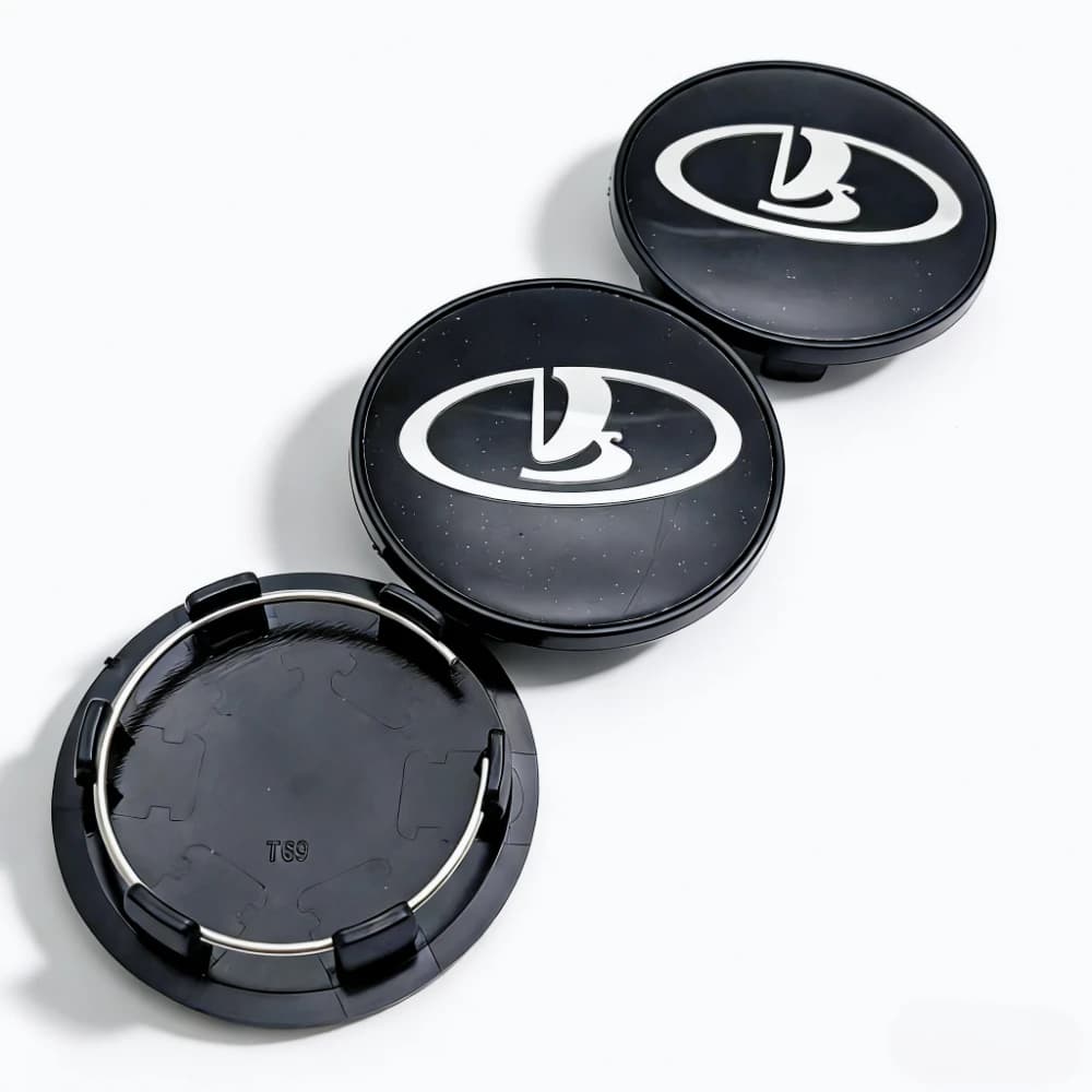 4 pz. 69mm (Clip 56mm) Coprimozzo con Logo LADA, Copertura Antipolvere per Cerchione, Accessori Auto di Ricambio