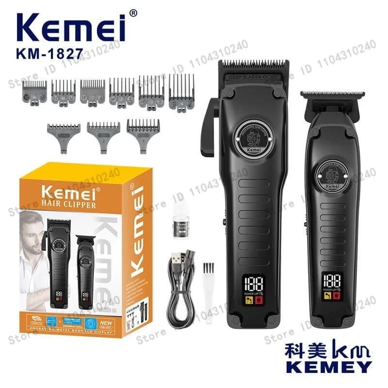 Kemei Barbiere Professional Dissolvency Clippers Electric Man Head Calva Finishing Haircut Machine 0 Mm Zero Gapped Edgers Haircut