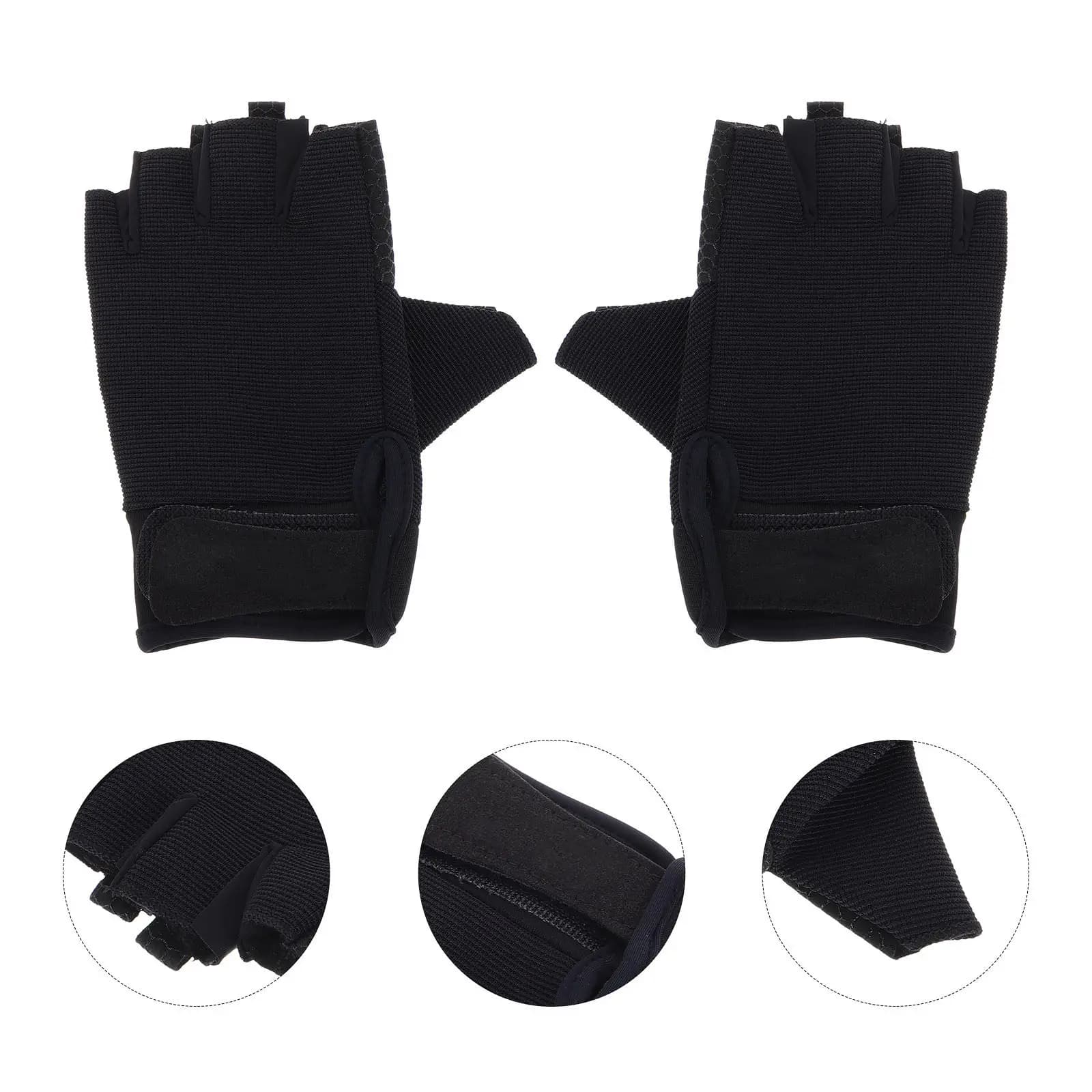 1 paio di guanti fitness senza dita con palmo antiscivolo per pesca, vela, canottaggio, sport all'aria aperta, allenamento, esercizi, allenamenti in palestra, unisex