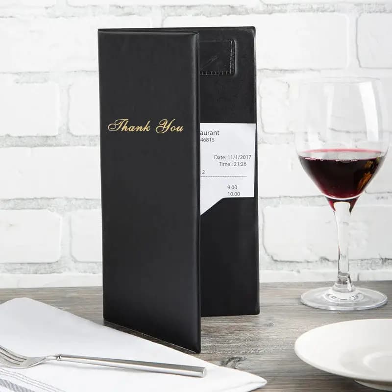 Porta punta per libro in PVC Menu Check Presenters Server per ospiti Blocco note Menu con libro classico