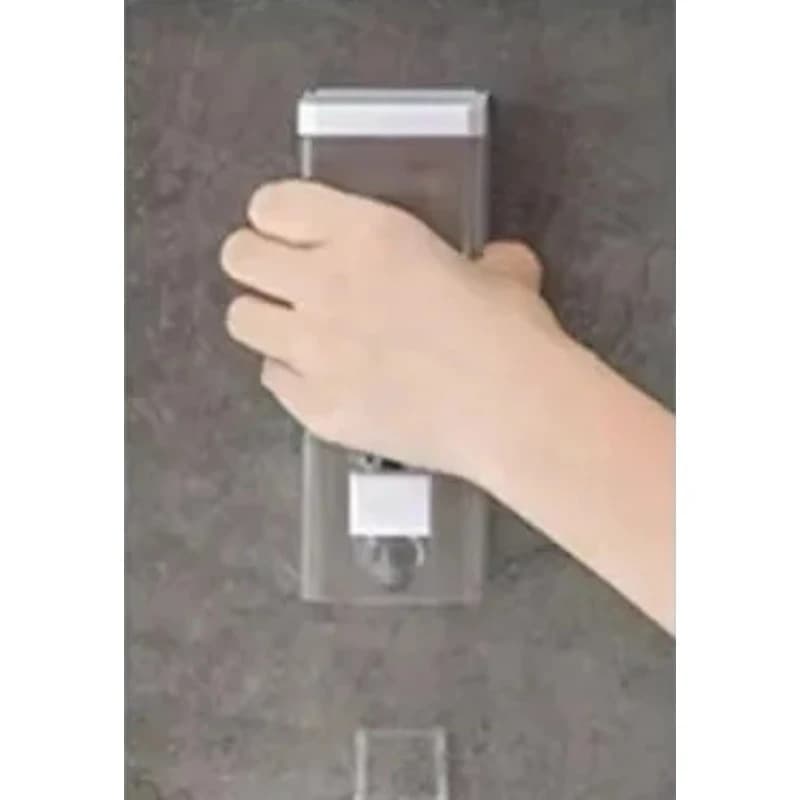 Dispenser di Sapone a Pressione Manuale da Parete, Bottiglia Trasparente Non Perforata per Disinfettante, Design Senza Tracce per Bagno