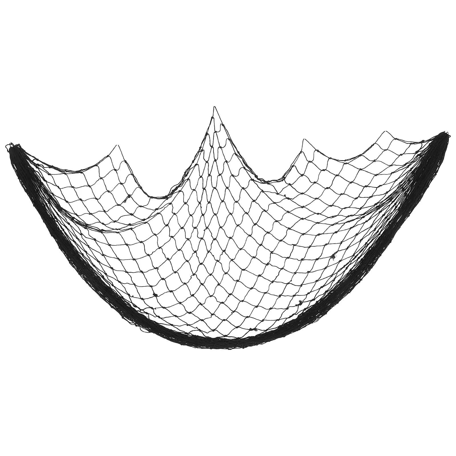 Black Nautical Fishing Net Mediterranean Cotton Rope Photo Wall Display Net for Living Room Bedroom Wedding Party