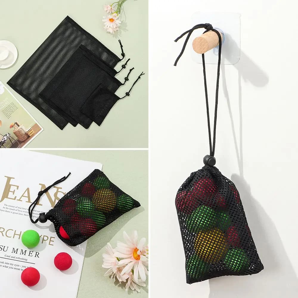 Durable Multi Purpose Home Mesh Drawstring Bag Laundry Bag Stuff Sack Storage Bag