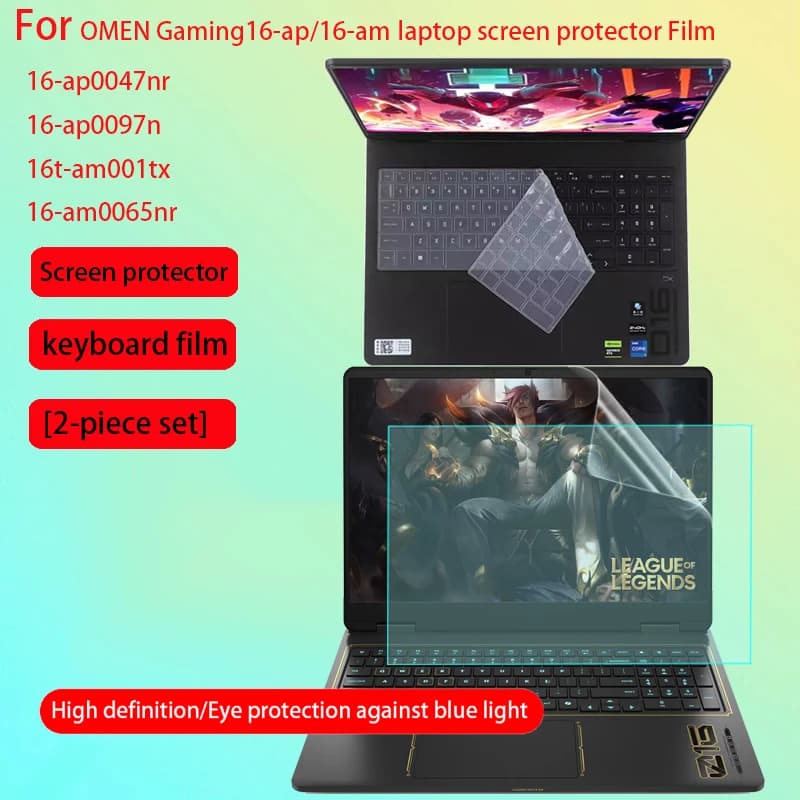 Per HP OMEN Gaming Laptop 16z-ap/16t-am protezione per lo schermo da 16 pollici 16-ap/16-am pellicola per tastiera del computer accessori antigraffio