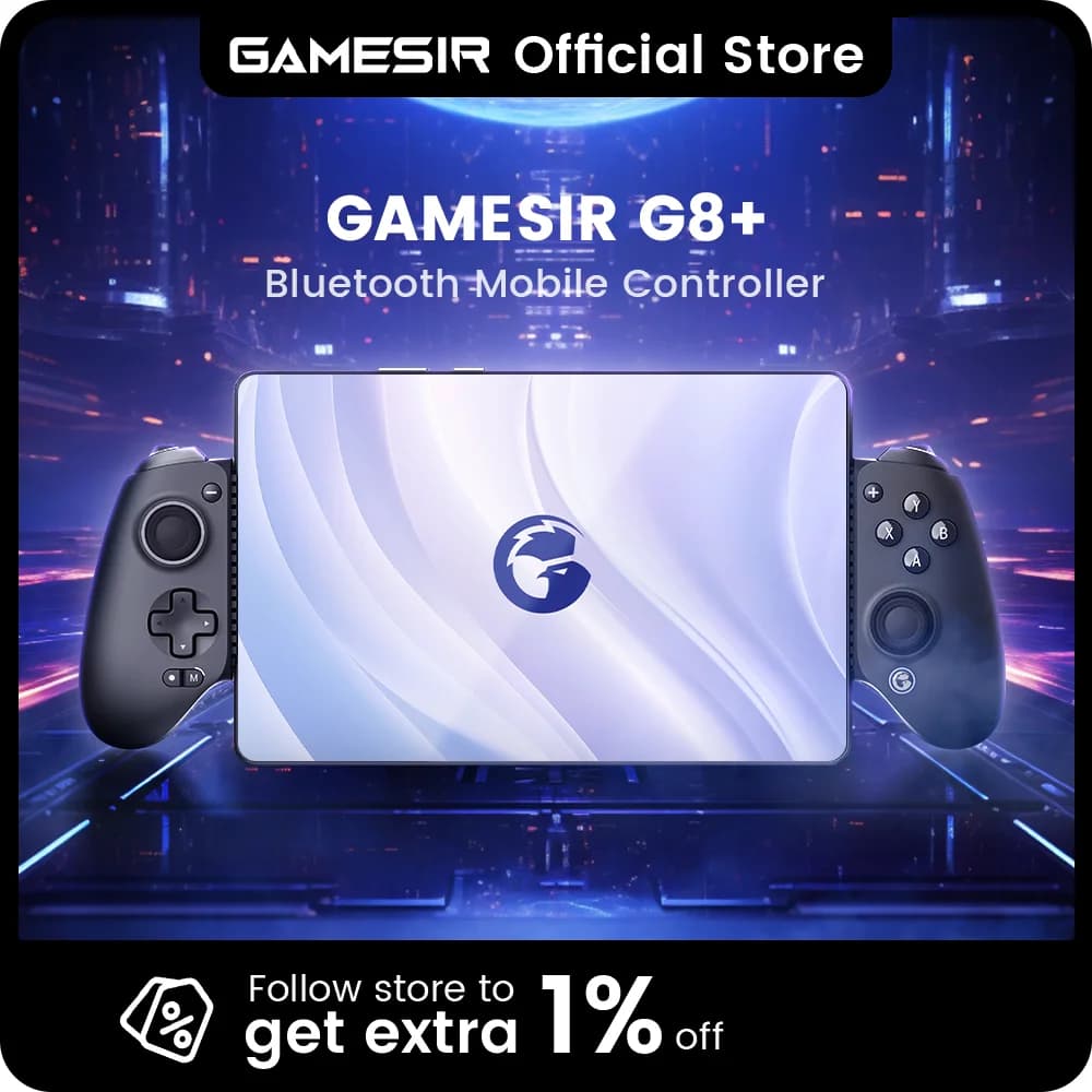 ​ ​ GameSir G8+ Controller da gioco Bluetooth Gamepad ad effetto Hall per Nintendo Switch 2, telefoni Android, tablet, iPhone, iPad, PC
