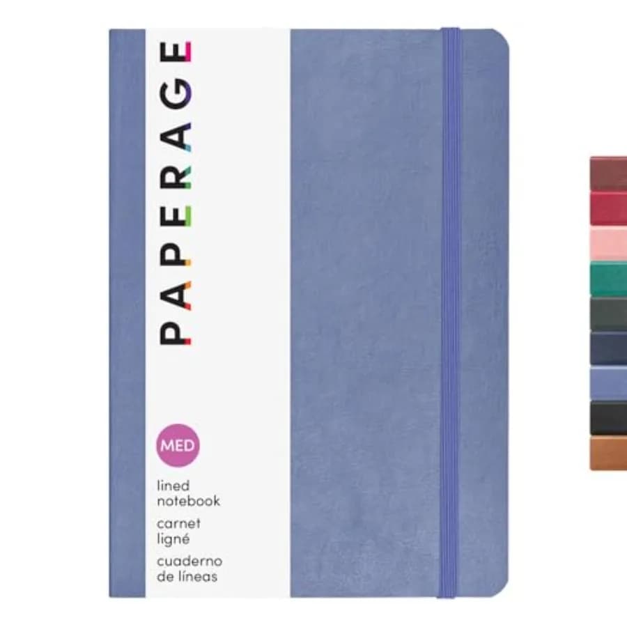 Softcover Lined Journal Notebook,160 Pages, College Ruled Notebook, 5.6 Inch x 7.9 Inch - 100 GSM Thick Premium Paper, Leather
