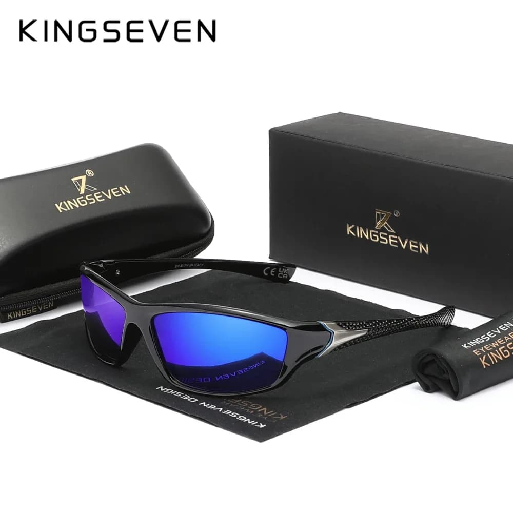 KINGSEVEN Outdoor UV400 Sunglasses Padded Anti-UV Unisex Sports Eyewear Motorcycle Riding Protective Glasses