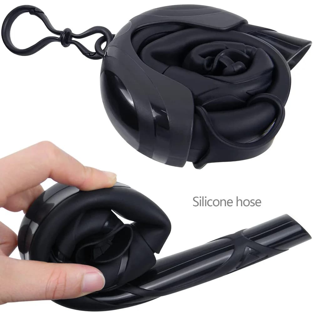 Snorkel da Immersione Pieghevole Portatile in Silicone Morbido Colorato per Adulti, Attrezzatura Subacquea Facile da Respirare per Immersioni a Secco e Apnea, Pesca Subacquea