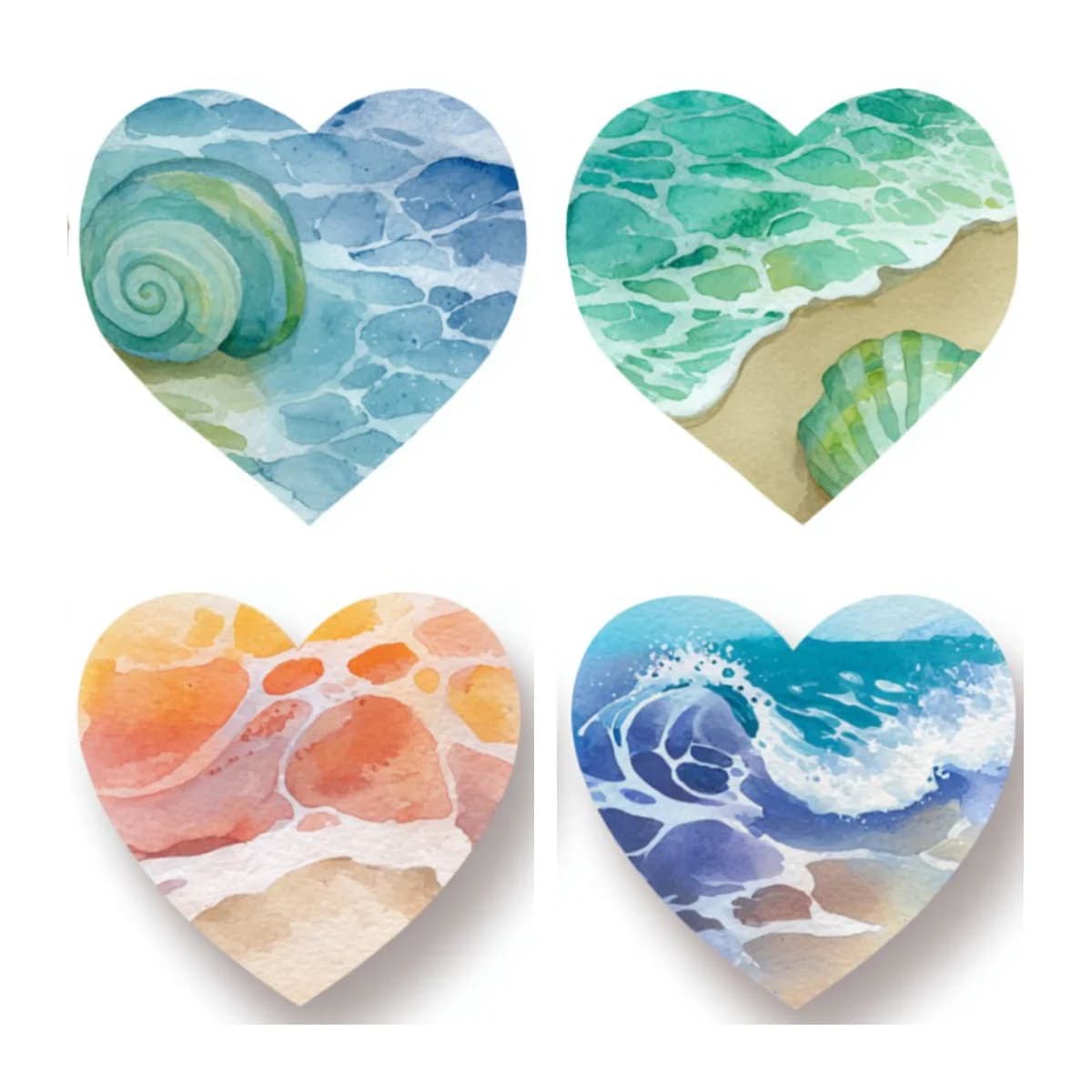 Hand Paint Colorful Seashells Combination set Art Painting By Numbers Kit DIY Acrylic Artwork Canvas Art Gift Home