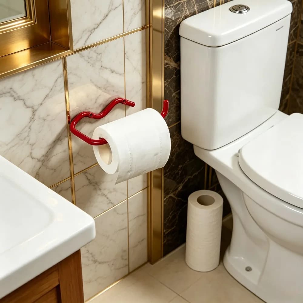 Portarotolo e Portasciugamani in Metallo da Parete per Bagno e Cucina | Design Antiruggine e Salvaspazio