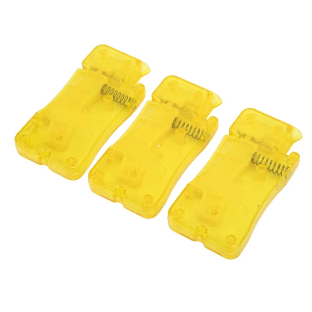 3pcs Portable Yellow Automatic Needle Threader Comfortable Grip Plastic Simple Needle Threader Self-Thread Guide Household Use