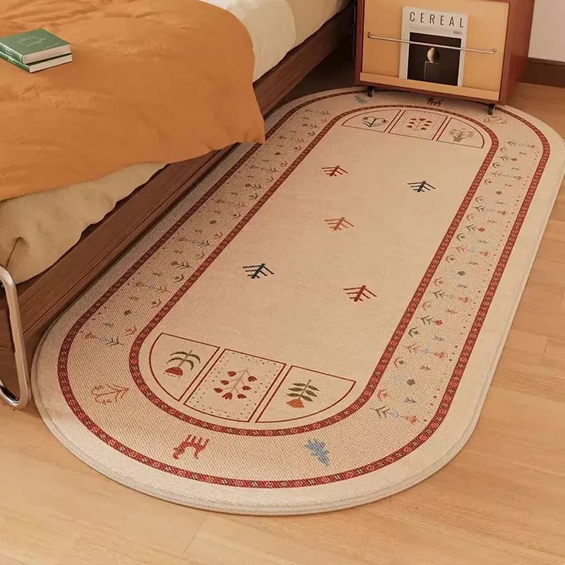 Oval Living Room Carpet Modern Bohemian Geometric Fresh Design Bedroom Runner Rug Home Decoration Recreational Areas Mats Tapis