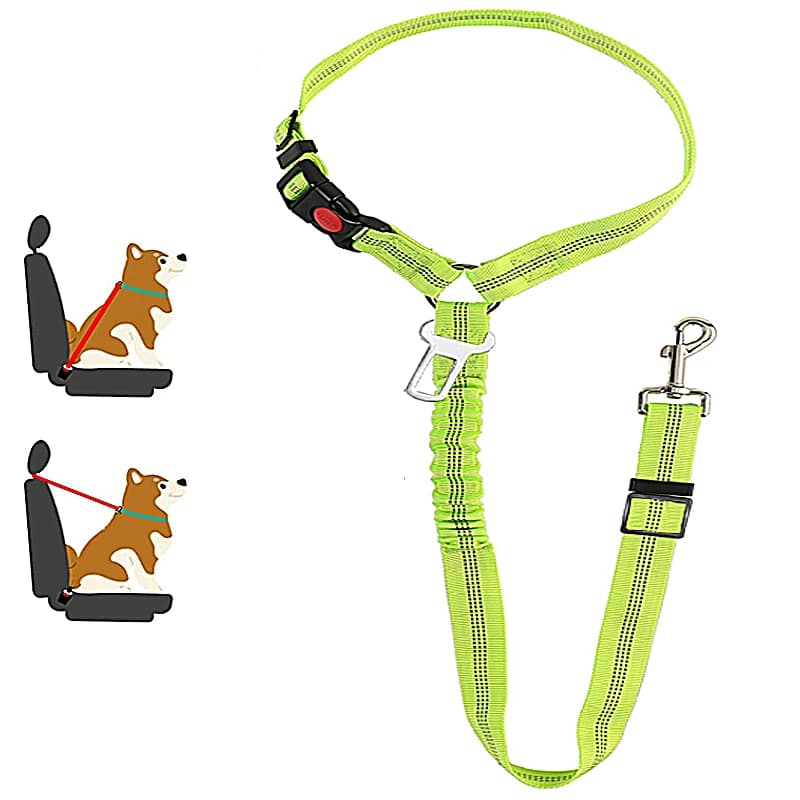 Nuova cintura di sicurezza regolabile per collare per cani gattini Accessori per animali domestici Solido imbracatura per cani due in uno Cintura di sicurezza per auto per animali Guinzaglio Sedile posteriore