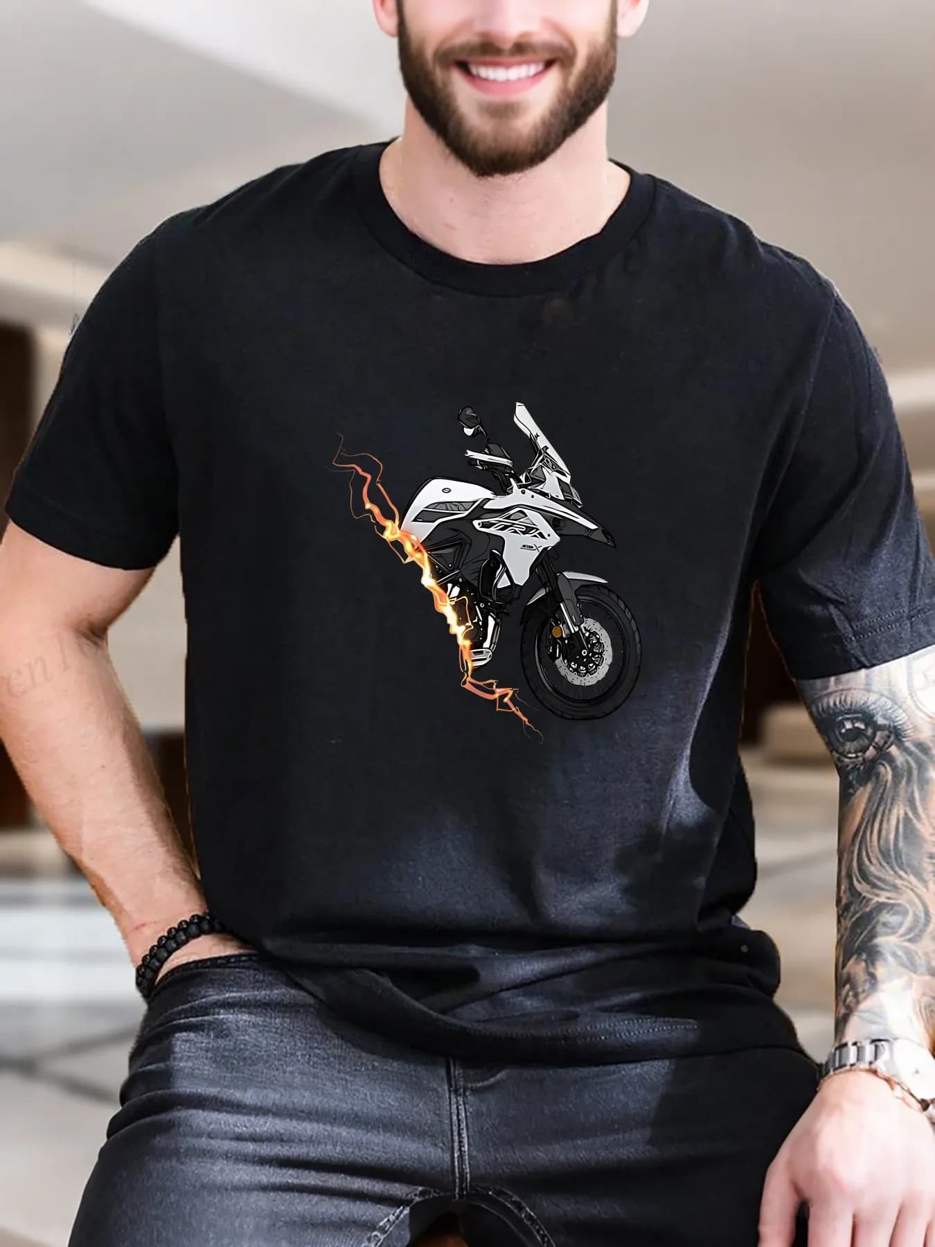 Nuovo modo di arrivo Benelli Trk 502 X T-shirt da uomo alla moda divertente vintage di vendita calda pesante