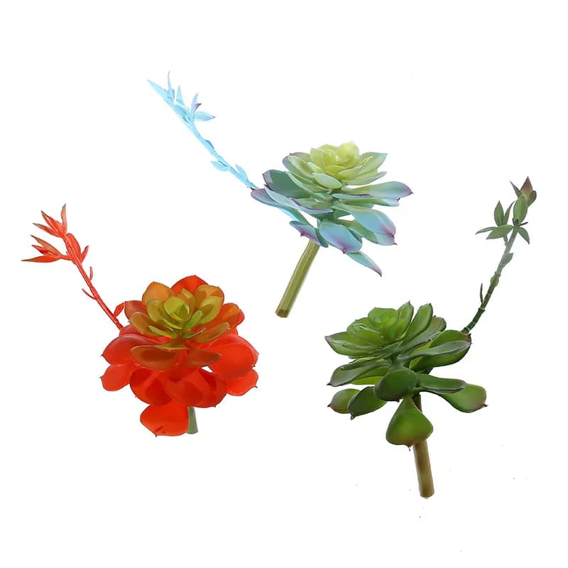 Wusmart Zhong Shi Lian grandi piante grasse artificiali accessori per composizioni floreali fai da te Desktop Mini Bonsai testa di fiore