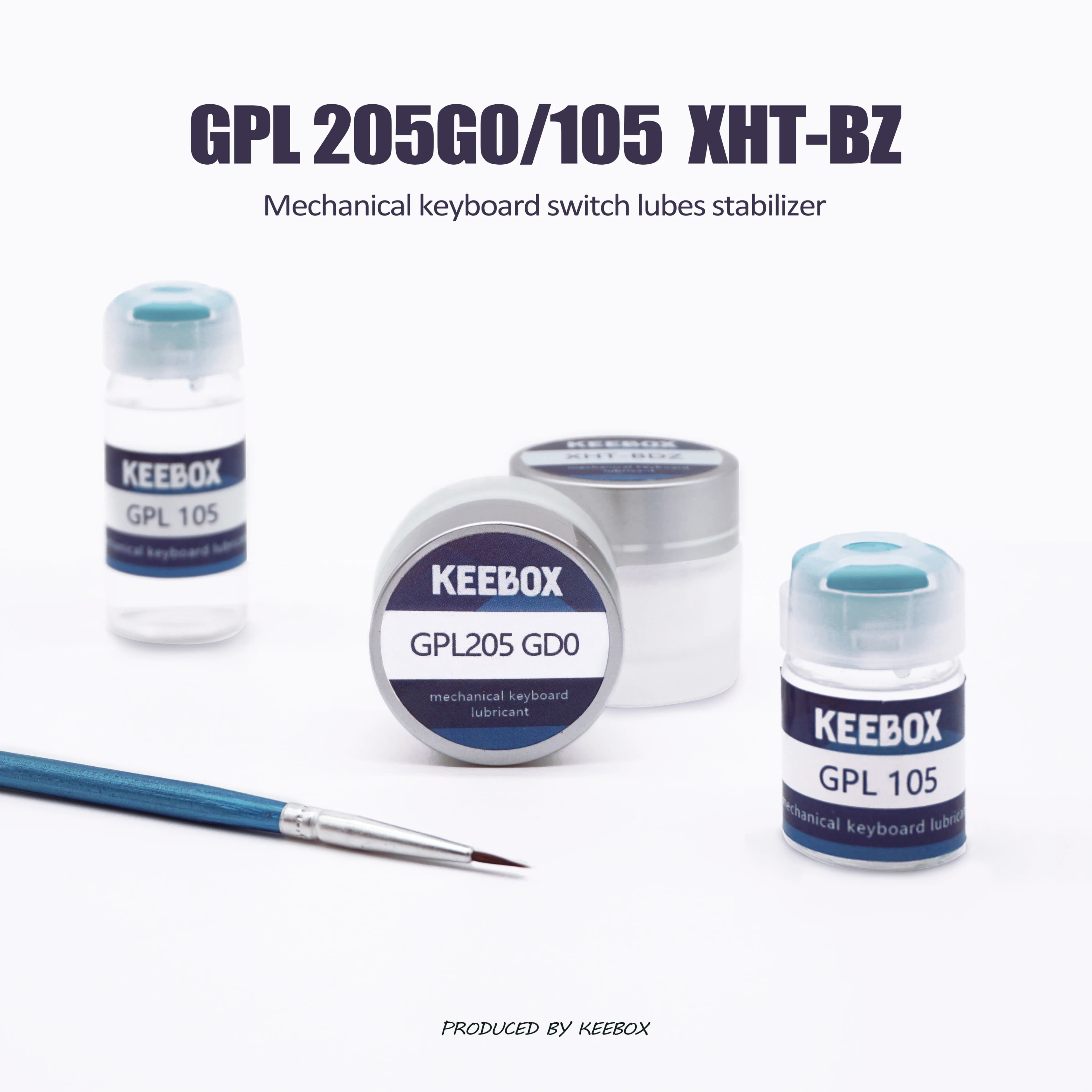 Keebox Krytox GPL205G0 GPL105 XHT-BDZ Mechanical Keyboard Switch Lubrication Stabilizer Lubricating Fat Stabilizer Lubricating Brush