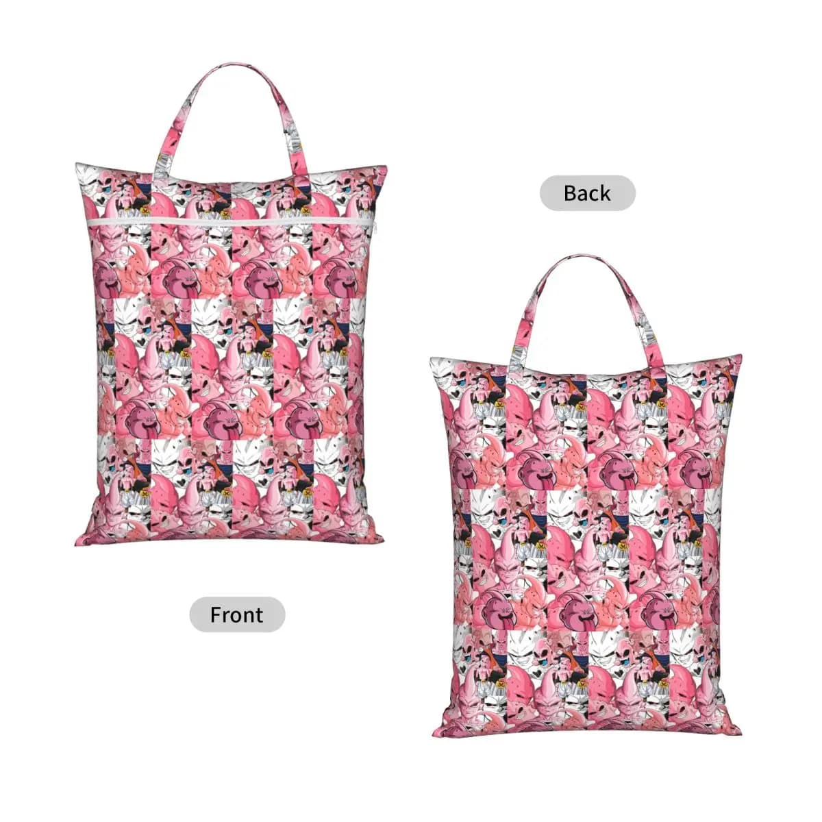 Majin Buu Travel Laundry Bag Waterproof Reusable Dirty Clothes Pouch Gym Yoga Camping Washing Basket