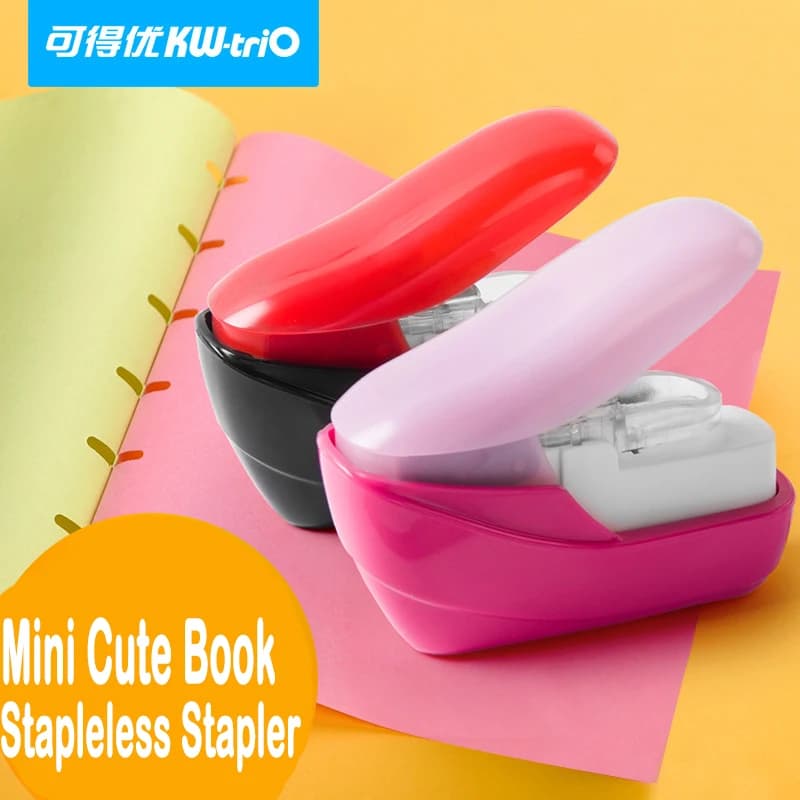 No Nails No Stapling Machine Mini Cute Book Paper cucitrice cucitrice senza cucitrice senza graffette accessori per ufficio di cancelleria