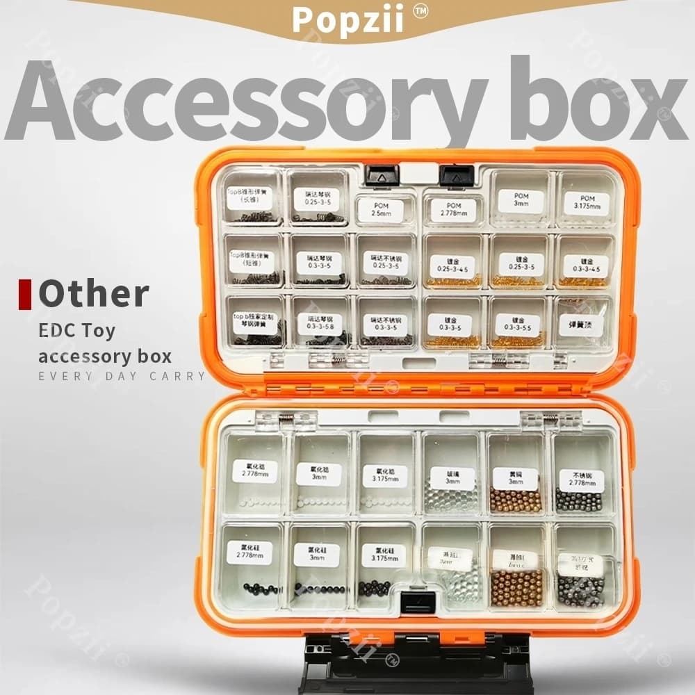 Push Slider Fidgeting Toys Scatola per accessori a molla con perline EDC