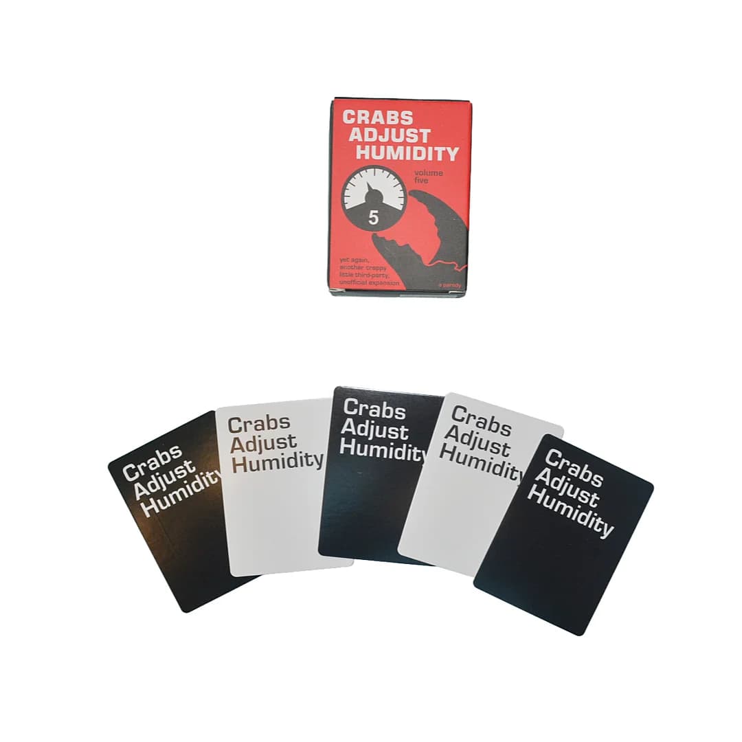 《Crabs Adjust Moisture》 Gioco di carte versione inglese, divertente gioco Trivia, gioco da tavolo, gioco da tavolo interattivo, contiene 112 carte, un regalo indispensabile per le feste, adatto per Natale, Halloween