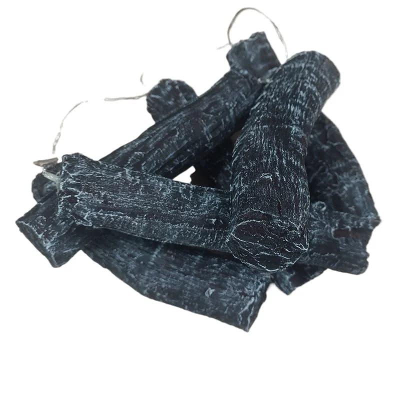 Transparent Resin Simulated Charcoal Sticks Artificial Firewood Bundle Fireplace Decoration Accessories