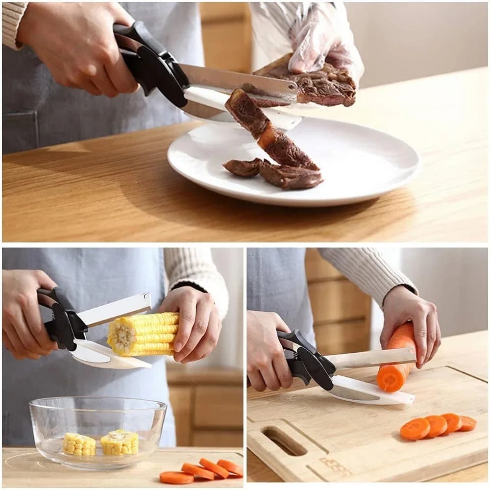 Cooking Scissors Multifunction Stainless Steel - Scissors with Adjustable Cutters for Barbecue, Meat cutting and Vegetables